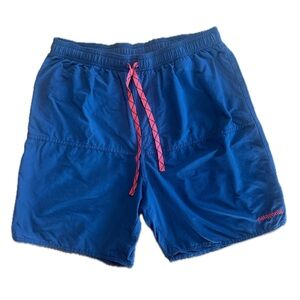 PATAGONIA WAVEFARER STRETCH VOLLEY SHORTS MENS M NAVY BLUE NYLON